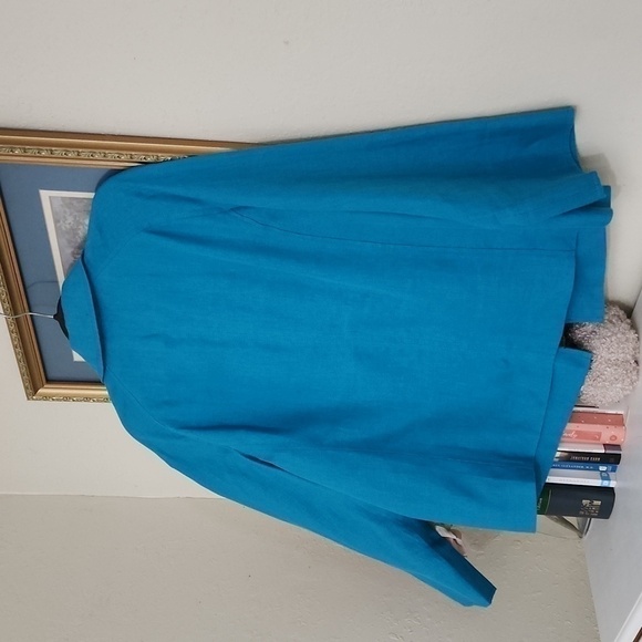 100% Irish Linen Talbots Blazer Jacket Contemporary Career Office Formal Dressy - Picture 12 of 16